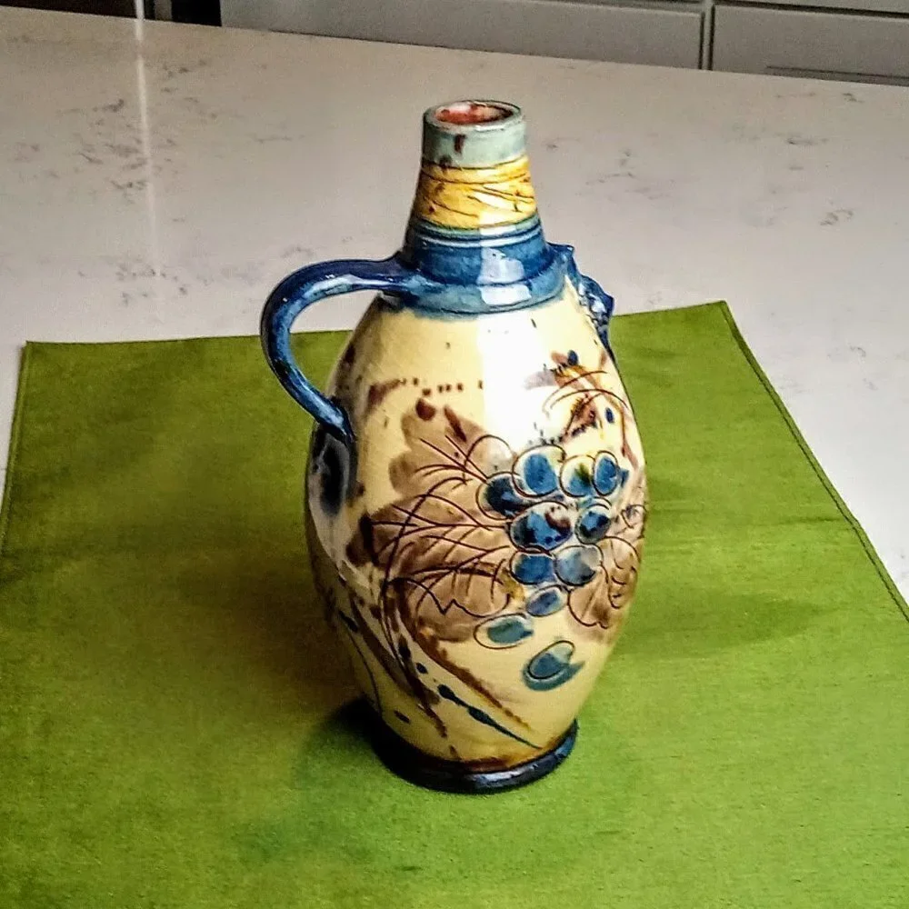 Sud & Co. Cassis en Provence Art Pottery Jug Vase